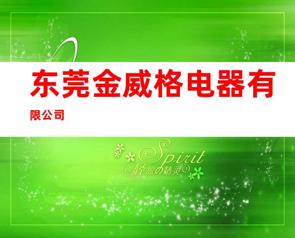 东莞金威格电器有限公司