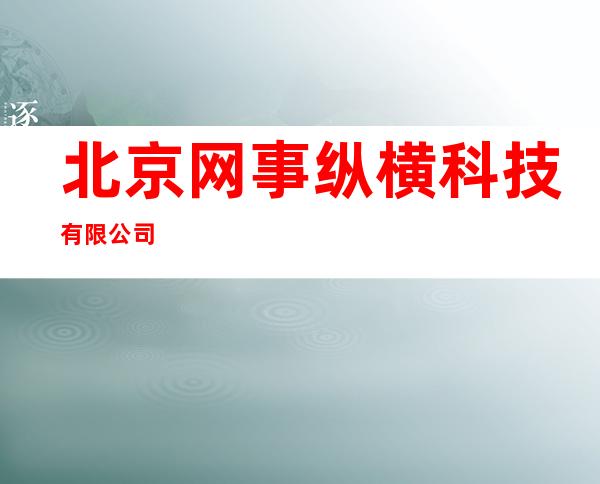 北京网事纵横科技有限公司