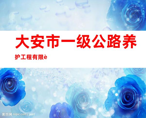 大安市一级公路养护工程有限责任公司