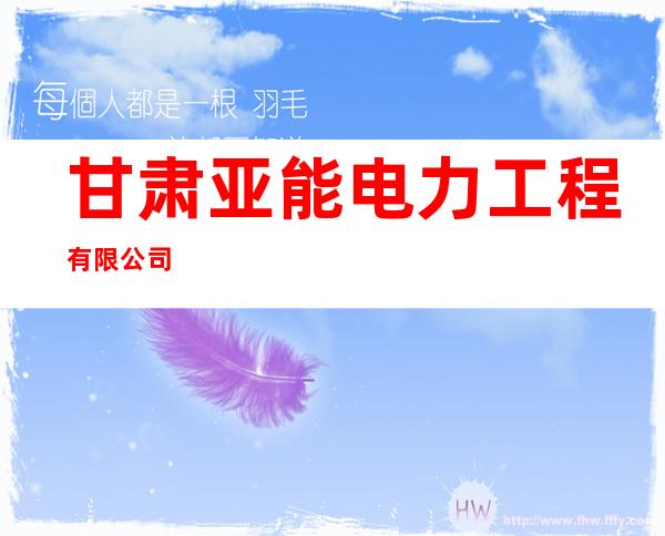 甘肃亚能电力工程有限公司
