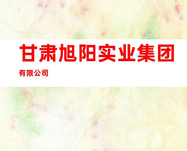 甘肃旭阳实业集团有限公司