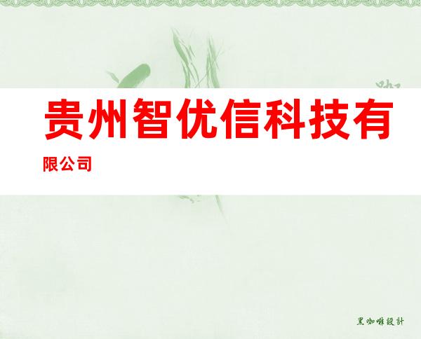 贵州智优信科技有限公司