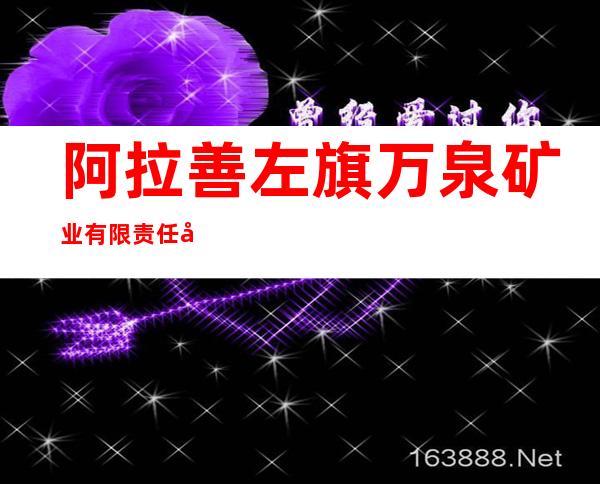 阿拉善左旗万泉矿业有限责任公司